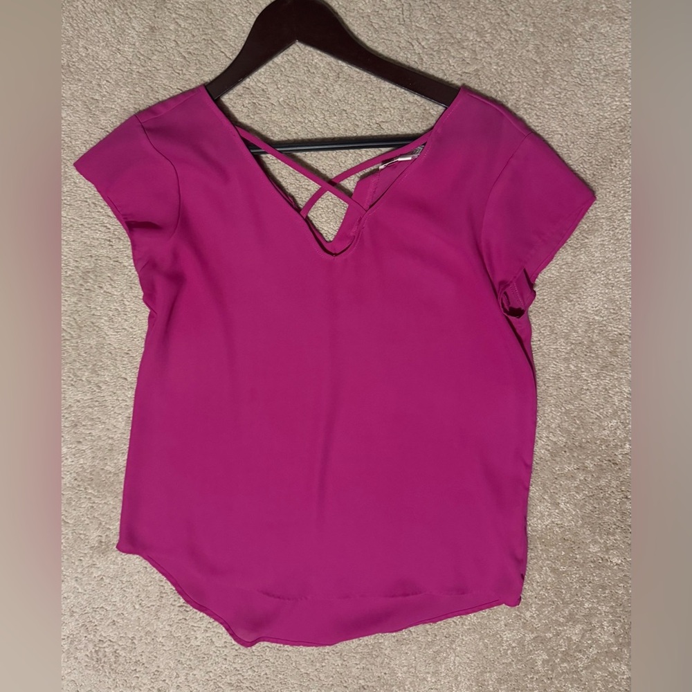 Women's Pink Crisscross Top